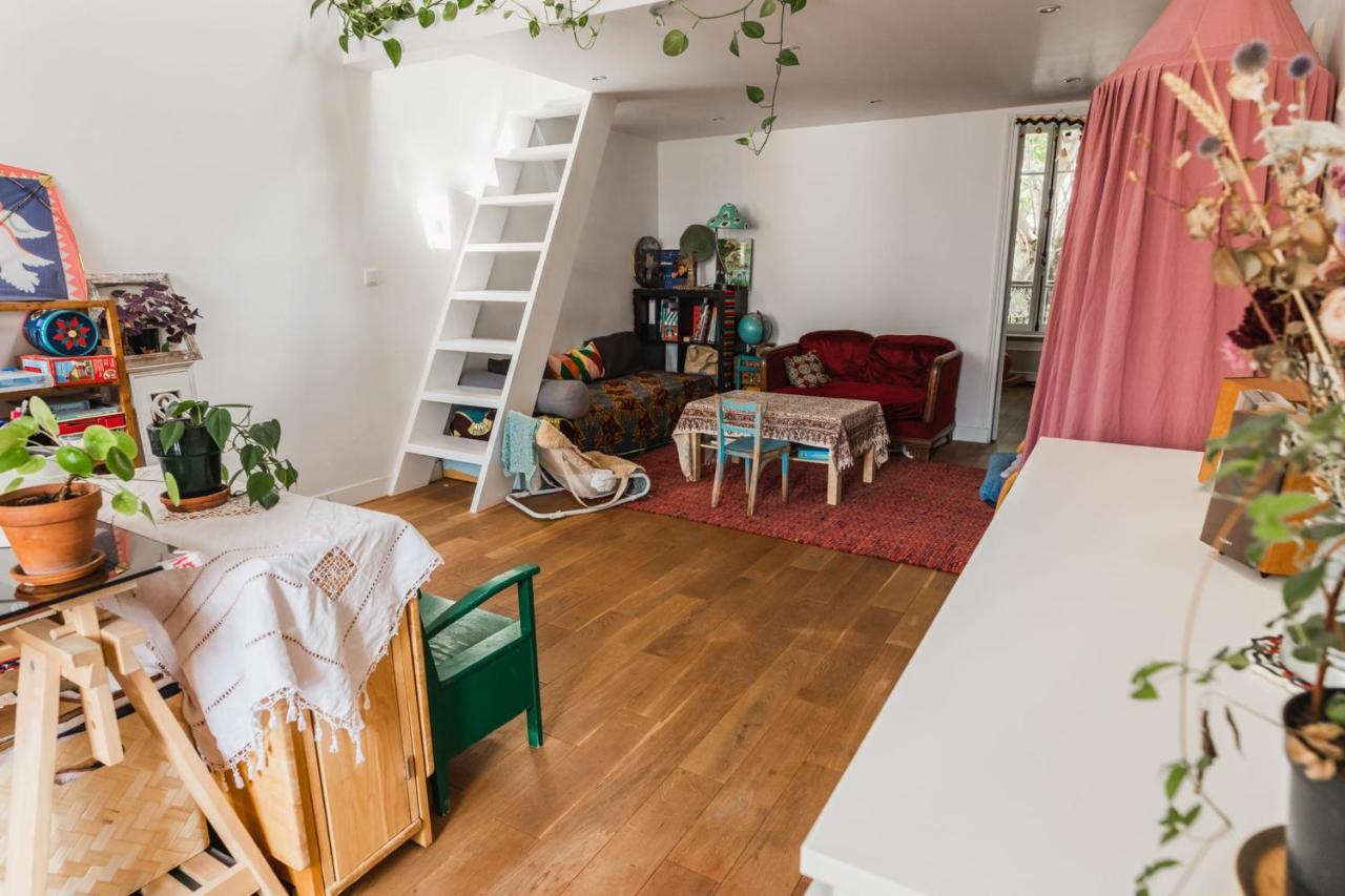 Bright Atypical Duplex In Menilmontant Apartment Paris Luaran gambar