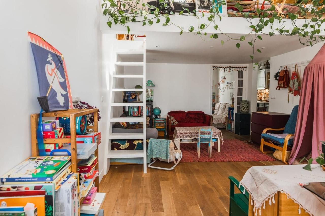 Bright Atypical Duplex In Menilmontant Apartment Paris Luaran gambar